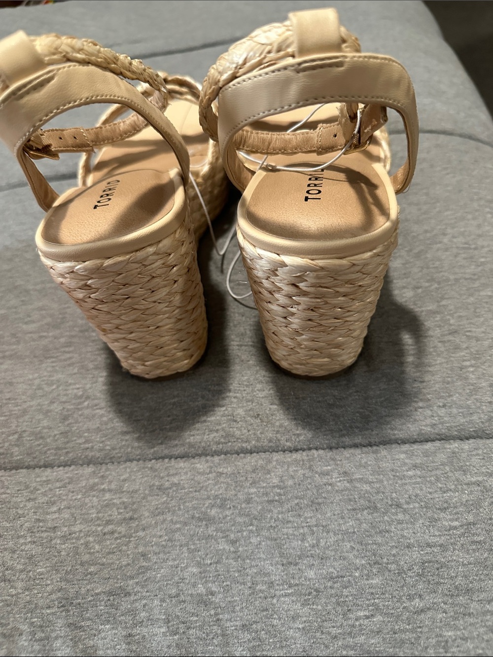 torrid Beige Braided Ankle-Strap Sandals - Picture 3 of 4